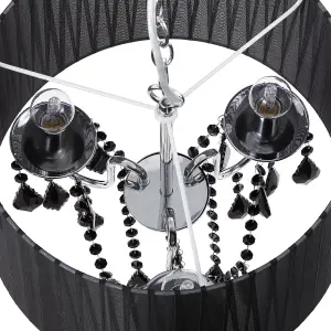 3 Light Chandelier Black EVANS