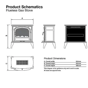 Focal Point Dalvik Flueless White Gas Stove FPFBQ592