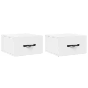 Berkfield Wall-mounted Bedside Cabinets 2 pcs White 35x35x20 cm