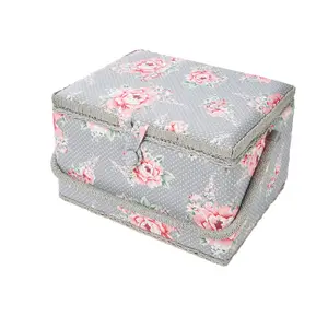 Hobby Gift MRL/190 - Beautiful Bloom Print Large Sewing Box - 23.5x31x20cm