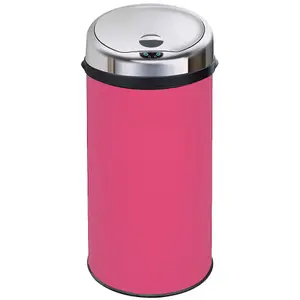 Inmotion 42L Pink Stainless Steel Auto Sensor Kitchen Waste Dust Bin