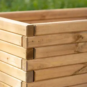 Primrose Pine Raised Flower Bed Planed Trough Planter - Treated Durable Pine & Responsibly Sourced Timber 110cm