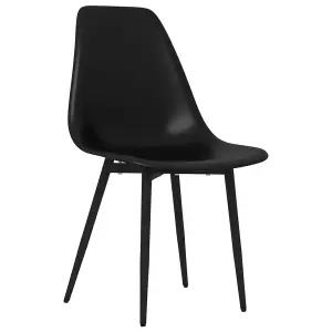 Berkfield Dining Chairs 2 pcs Black PP