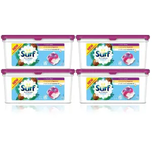 Surf 3-in-1 Washing Capsules Coconut Bliss, with Natural Essential Oil, 4pkx27W