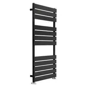 Nes Home 1200 X 600 mm Matte Black Flat Panel Towel Radiator