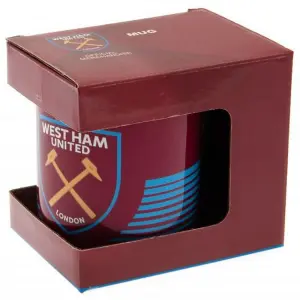 West Ham United FC Crest Novelty Mug Burgundy/Sky Blue/Yellow (One Size)