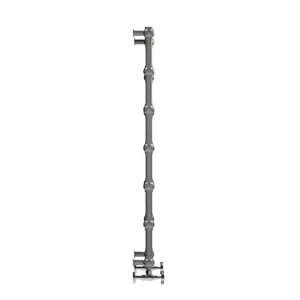 Retro Traditional Heated Towel Rail Grey / 117cm H x 50.4cm W x 10.2cm D