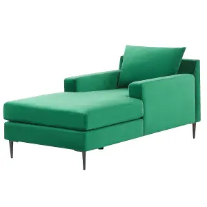 Velvet Chaise Lounge Green GUERET