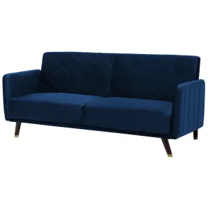 Sofa Bed SENJA Navy Blue Velvet