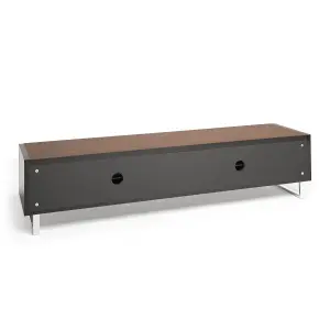 AVF Panorama 1.6m TV Stand with Reversible Top  - Walnut & Black