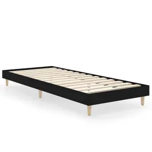 Berkfield Bed Frame Black 75x190 cm Engineered Wood