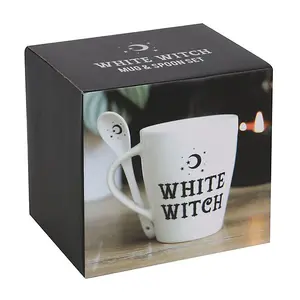 White Witch Mug and Spoon Set Gift