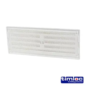 Timco - Timloc Internal Plastic Hit and Miss Louvre Grille Vent - White - 1208W (Size 260 x 104 - 1 Each)