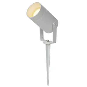 Lucide Taylor Modern Spike Garden Spotlight Outdoor 10cm - 1xGU10 - IP65 - White