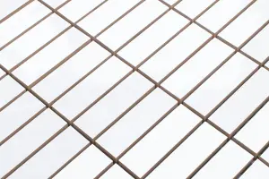 Ceramic mosaic on mesh for bathroom or kitchen 298mm x 298mm - Regular white brick