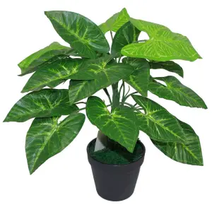 45cm Leaf Design UK Realistic Large Artificial Foliage Plant with Pot