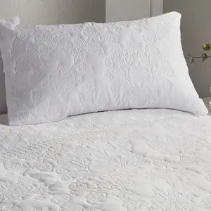 Delante Polyester Solid Colour Duvet Cover Set with Pillowcases White / Single - 1 Standard Pillowcase