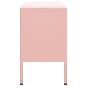 Berkfield TV Cabinet Pink 105x35x50 cm Steel