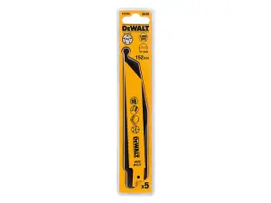 5 x Dewalt DT2348-QZ Bi-Metal Reciprocating Blade for Plastic & Pipes 152mm