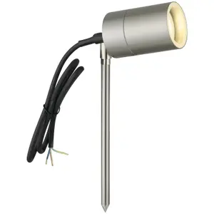 First Choice Lighting Set of 2 Blaze Stainless Steel Outdoor Spike Lights