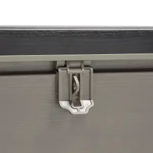 VonHaus Garden Storage Box 270L, Outdoor Utility Chest, Weatherproof Plastic, Lockable Lid, Sliding Bar Hinge, Carry Handles