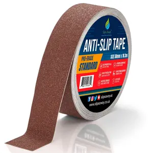 Non Slip Tape Roll Pro Standard Grade -Indoor/Outdoor Use by Slips Away - Brown 50mm x 18m