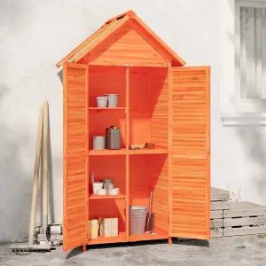 Berkfield Garden Tool Shed Brown 89x52.5x175 cm Solid Wood Pine