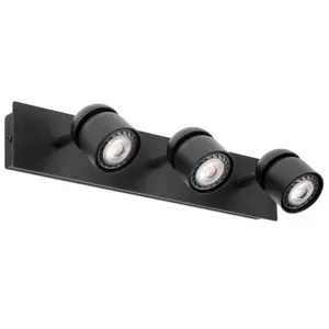 Luminosa Coco Triple Spotlight Wall Lamp Black 3x GU10