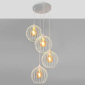 Luminosa Mercure Cluster Pendant Ceiling Light White 40cm