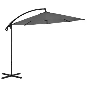 Berkfield Cantilever Umbrella with Steel Pole 300 cm Anthracite