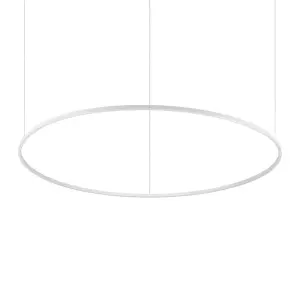 Luminosa Oracle Ring Integrated Led Pendant Ceiling Light White 150cm 3000K