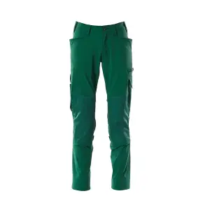 Mascot Accelerate Stretch Trousers with Kneepad Pockets - Green   (28.5) (Leg Length - Regular)