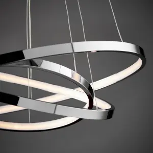 Anson Lighting Morgan Chrome Integrated LED Ceiling Pendant