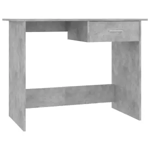 Berkfield Desk Concrete Grey 100x50x76 cm Engineered Wood