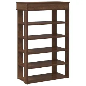 Berkfield Shoe Rack Brown Oak 60x30x98 cm Engineered Wood