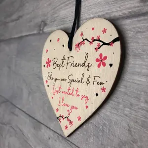 Best Friends Gift Wood Heart Friendship Gift Birthday Gift For Her Women Gift