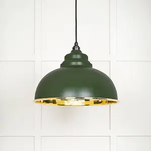 Smooth Brass Harborne Pendant in Heath