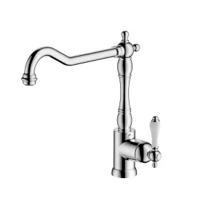 Cooke & Lewis Belmore Chrome effect Kitchen Side lever Tap