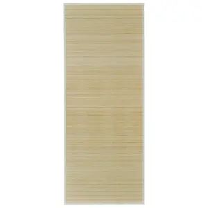 Rectangular Natural Bamboo Rug 80 x 200 cm