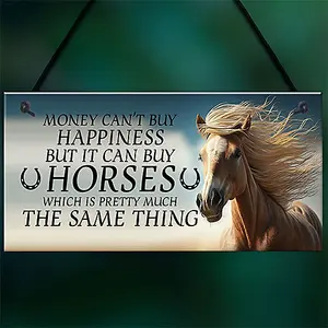 Red Ocean Horse Sign Daughter Friend Gift For Girls Hanging Stable Sign Pet Gift Horse Lover Gifts For Women