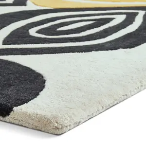 Multicolor Geometric Luxurious Modern Wool Rug For Bedroom & Living Room-150cm X 230cm