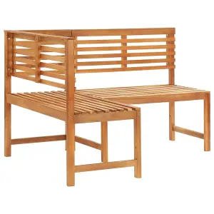 Berkfield Garden Corner Bench 140 cm Solid Acacia Wood