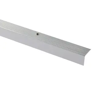 GoodHome Aluminium Resistant to slipping Medium grip Step protector, (L)1800mm (W)25mm