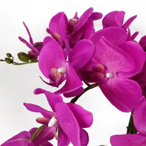 85cm Artificial Deluxe Bush Orchid - Dark Pink