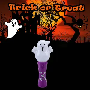 Halloween Flashing Wands Accessory Halloween Party, Trick or Treat 18.5cm Ghost