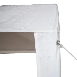 BIRCHTREE 3X6M Outdoor PE Gazebo Patio Shade Canopy Waterproof 6 Pieces Sidewalls White