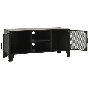 Berkfield TV Cabinet Grey 105x36x47 cm Metal and MDF