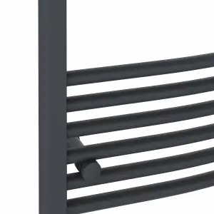 Right Radiators 1000x600 mm Curved Heated Towel Rail Radiator Bathroom Ladder Warmer Anthracite