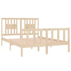 Berkfield Bed Frame Solid Wood 135x190 cm 4FT6 Double