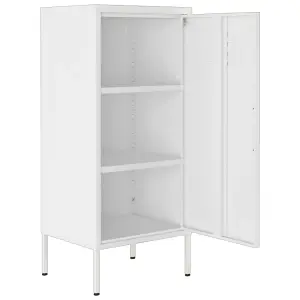 Berkfield Storage Cabinet White 42.5x35x101.5 cm Steel